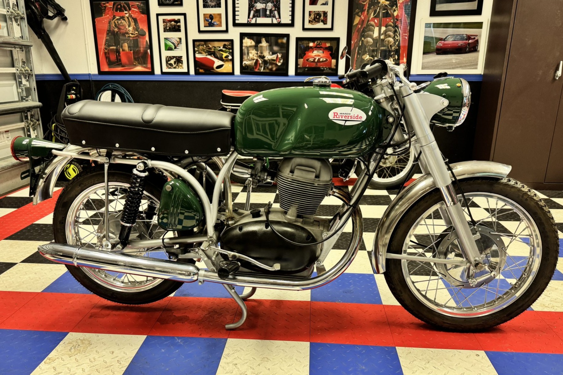 This 1968 Wards Riverside 250 Sport was said to be refinished circa 2018 under prior ownership and was acquired by the current owner in 2023 from the prior owner's estate and subsequently put on static display. Equipment includes a 247cc four-stroke single pa…