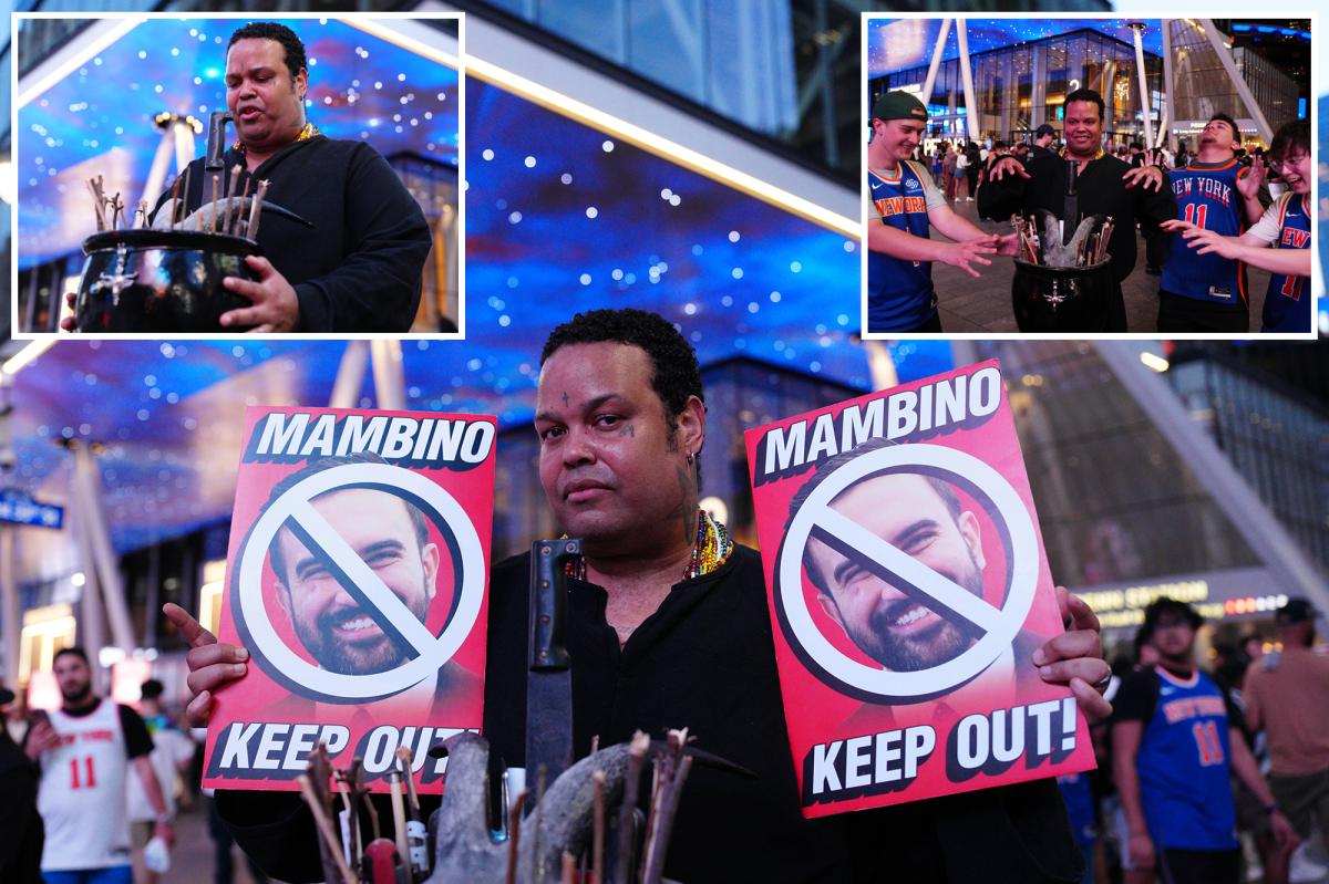 “I command thee for no more spells from Mayor Mamdani on any team or anyone that interfere with their success. I'm here to protect the Knicks from his benevolent respect," the Voodoo King chanted outside Madison Square Garden.