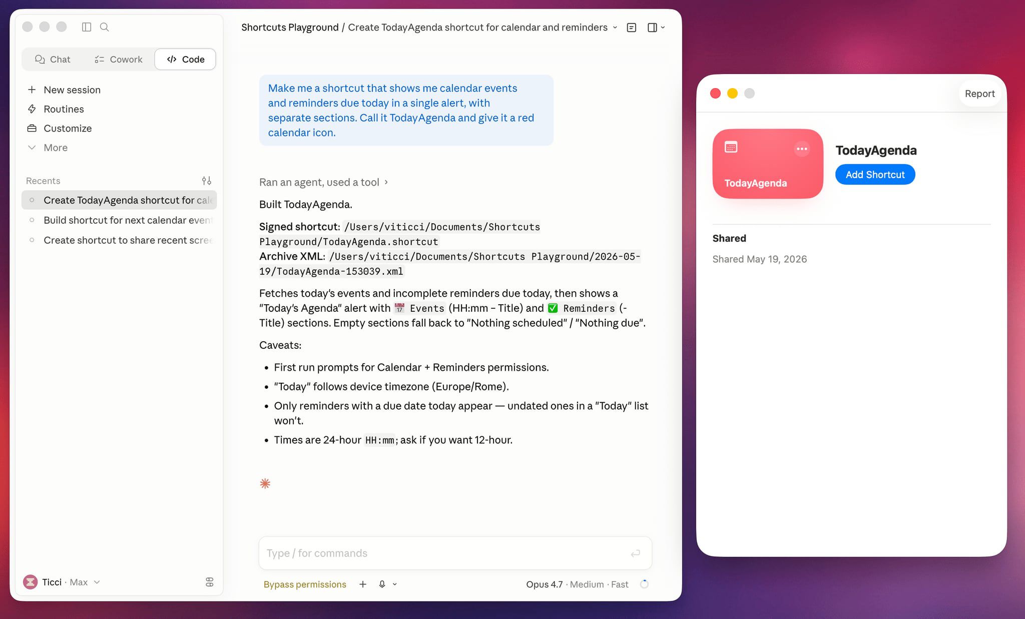 Apple is rumored to be adding an AI feature for creating shortcuts with natural language to the Shortcuts app in iOS 27, but MacStories' Federico Viticci has a clever AI tool for making shortcuts that you can use today.





Shortcuts Playground is a plugin f…
