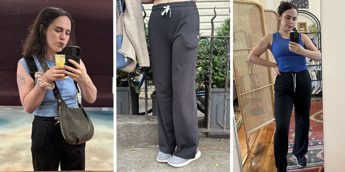 I wore the Vuori Halo Wideleg Pants during a 19-hour flight from New York to Singapore. They kept me cool and comfortable in the stuffy plane cabin.