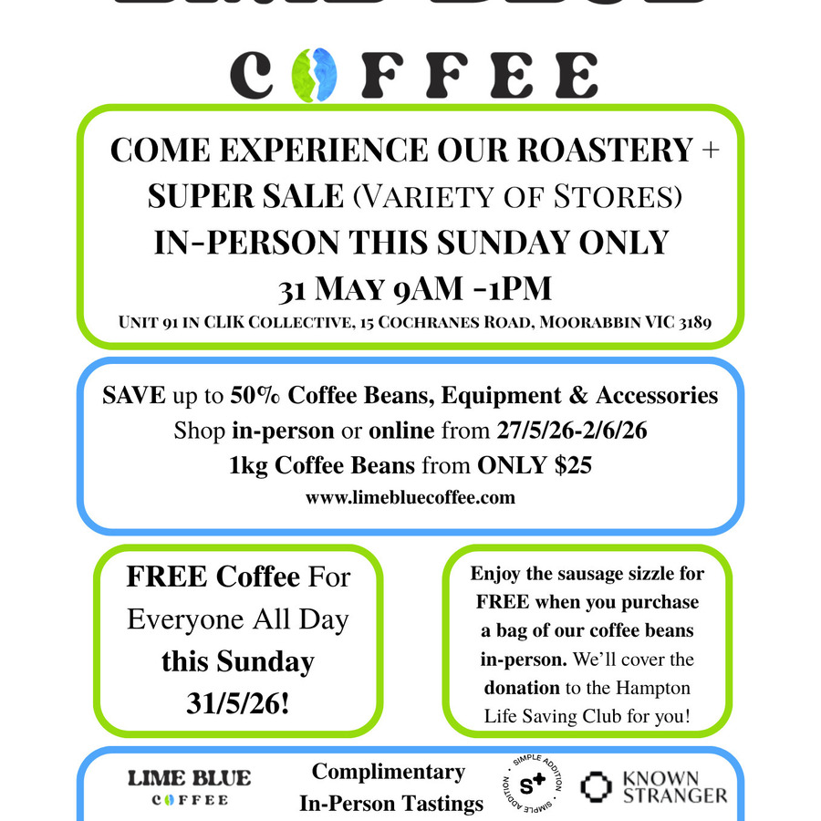 Hey Oz Bargain Community, I'm very excited to announce a super special in-person event we'll be hosting this Sunday (31/05/2026). all the details :) Event = Come experience our roastery …