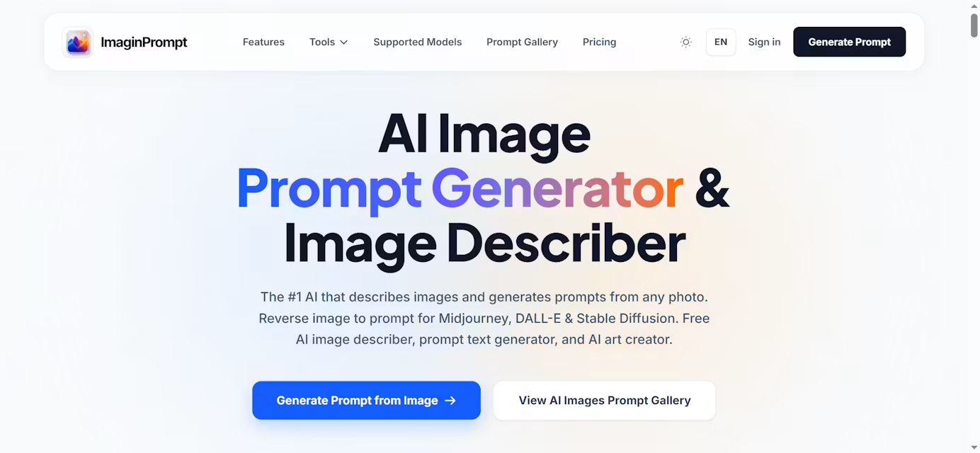 Turn any photo into model-ready prompts for Midjourney and DALL-E