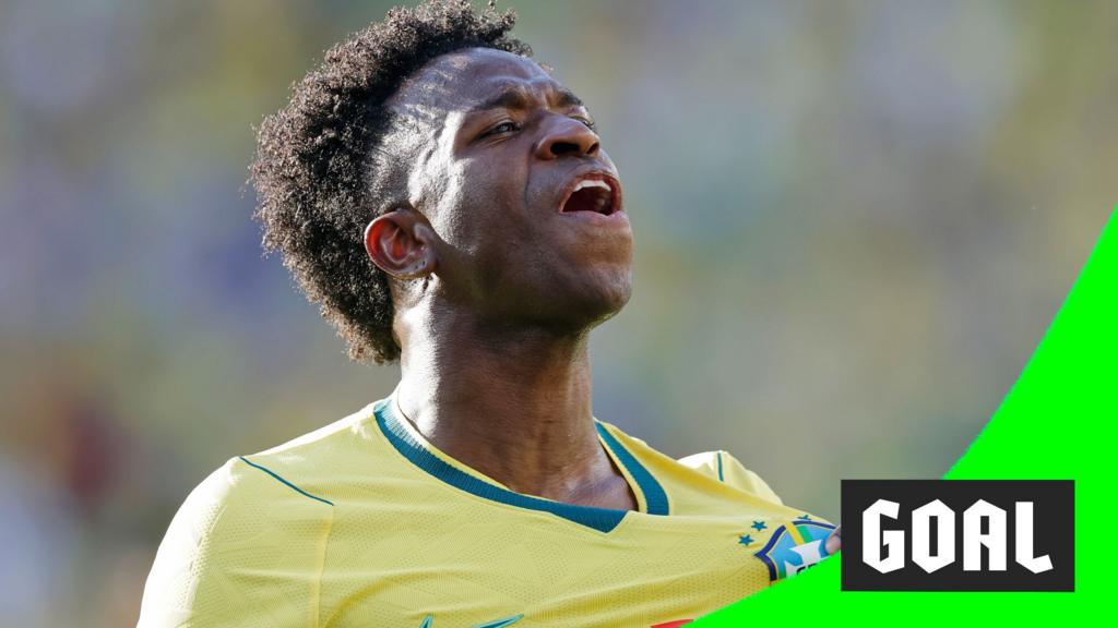 Brazil's Vinicius Jr fires home a "lightning bolt" of a strike to level up the scores in against Morocco in their Group C match in the 2026 World Cup.
