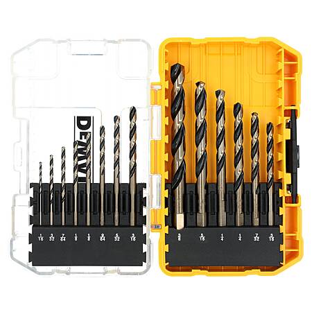 Lowe's has DEWALT BLACK + GOLD 14 -Piece x Black and gold coated HSS Jobber length Twist Drill Bit Set (DWAMDB14SET) for $9.98. Store pickup is free or shipping may be free depending on Mylowe's...
