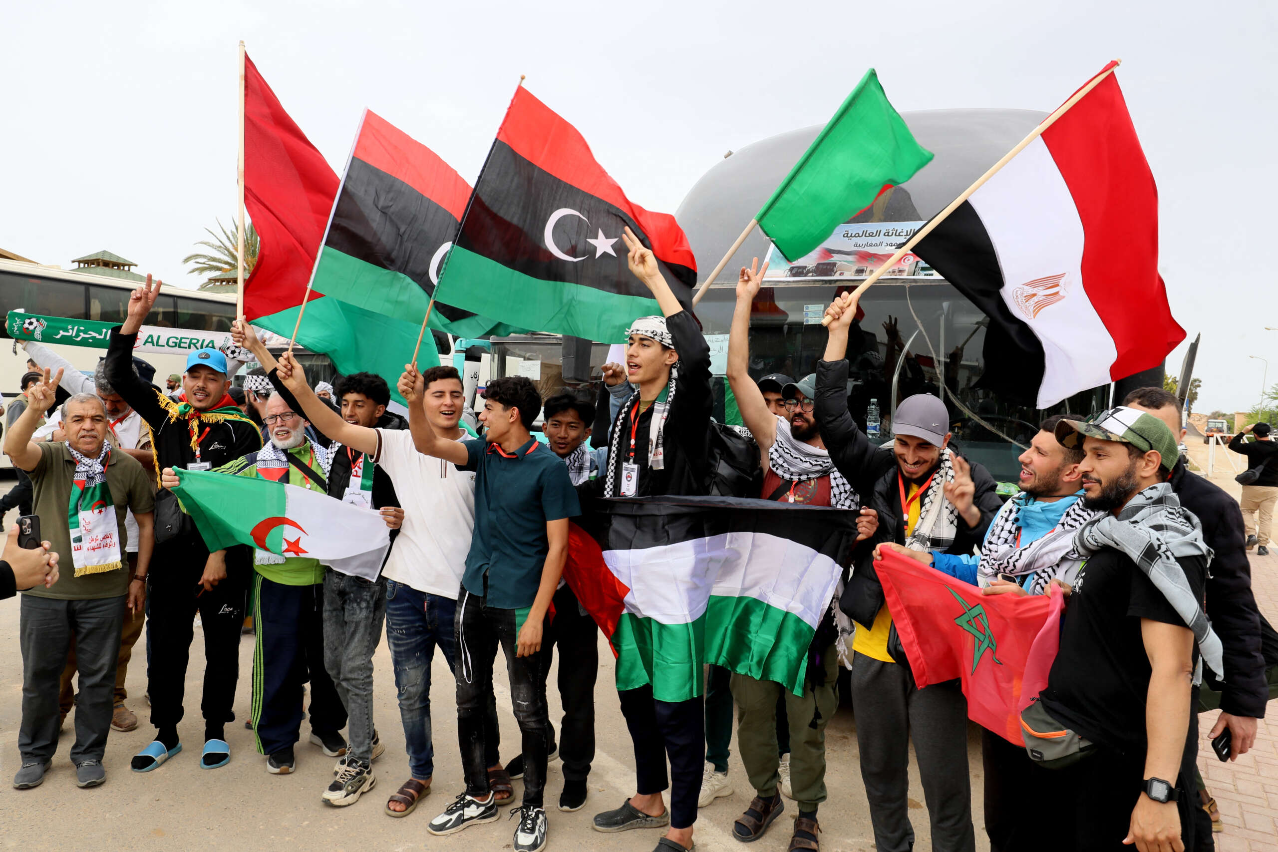 The land convoy sits within the wider Global Sumud Flotilla initiative challenging Israel’s siege of Gaza.