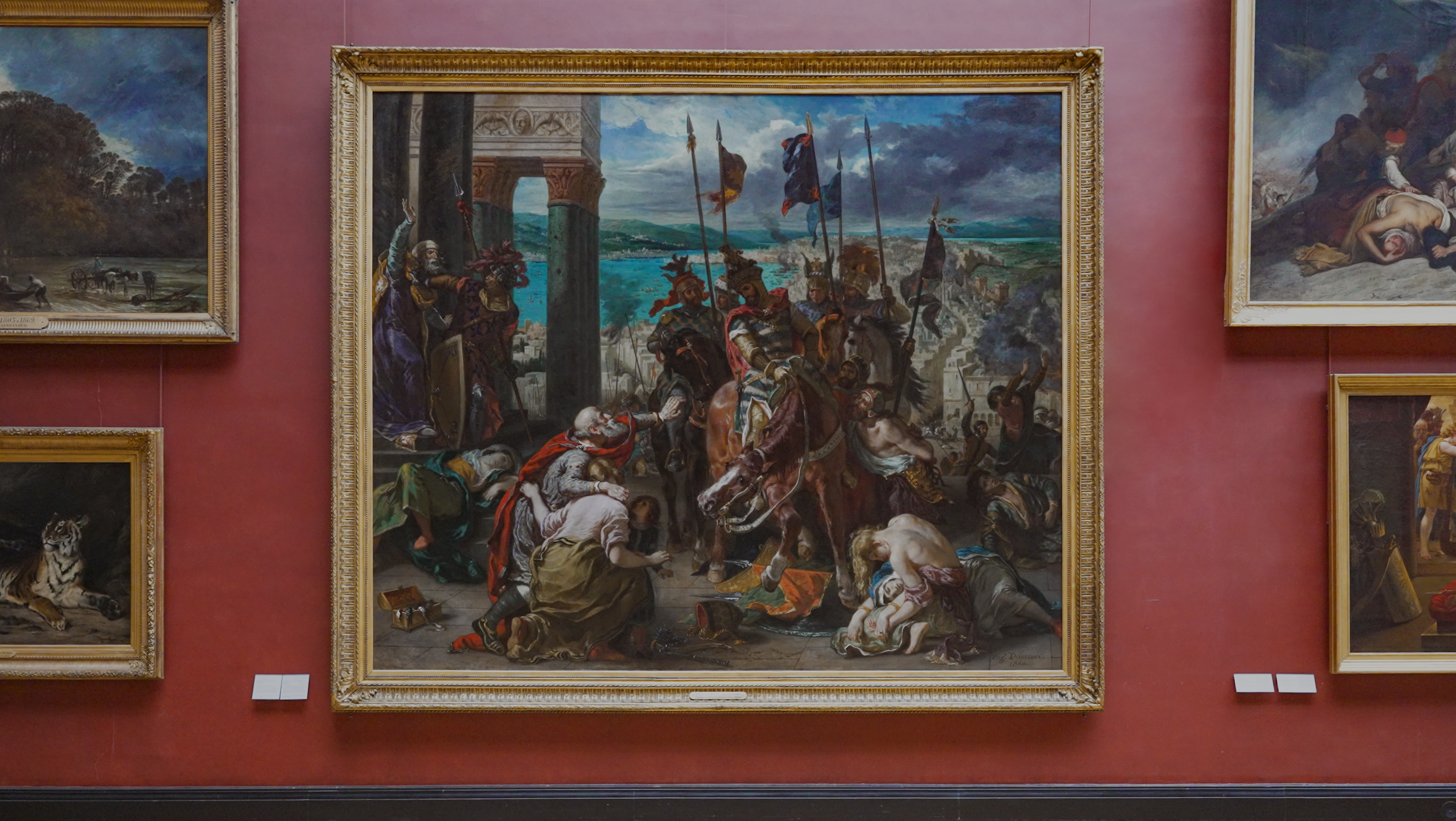 Following a meticulous course of conservation treatment, Eugène Delacroix’s Entry of the Crusaders&nbsp;into Constantinople is returning to the Red Rooms, joining a number of other famous works by the artist. By restoring the piece’s colours to their original…