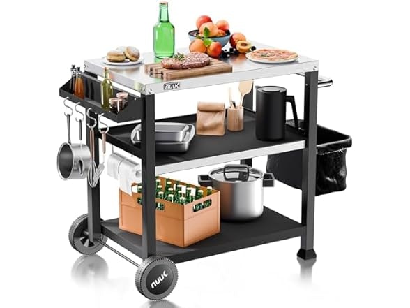 Woot is offering patio umbrellas, pool cleaners, pool floats, outdoor chairs, swings, hammocks, grill tools, grill covers, fryers, smokers, prep stations, and BBQ accessories. We've pictured this NUUK 32" 3-Tier Outdoor Prep Station for $119.99 ($38 off.) Sal…