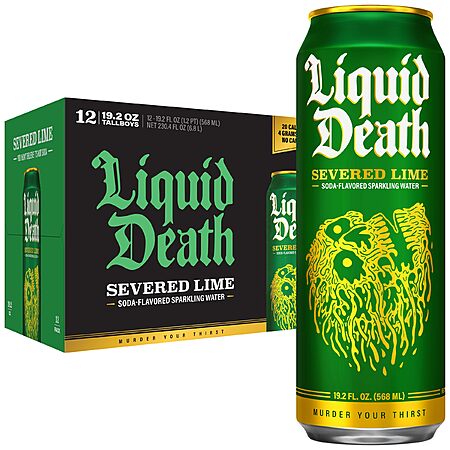Amazon [amazon.com] has *12-Pack 19.2 oz Liquid Death Severed Lime Sparkling Water* on sale for $19.10 - 35% off when you 'clip' the coupon on product page [amazon.com] - 5% off when you checkout via...