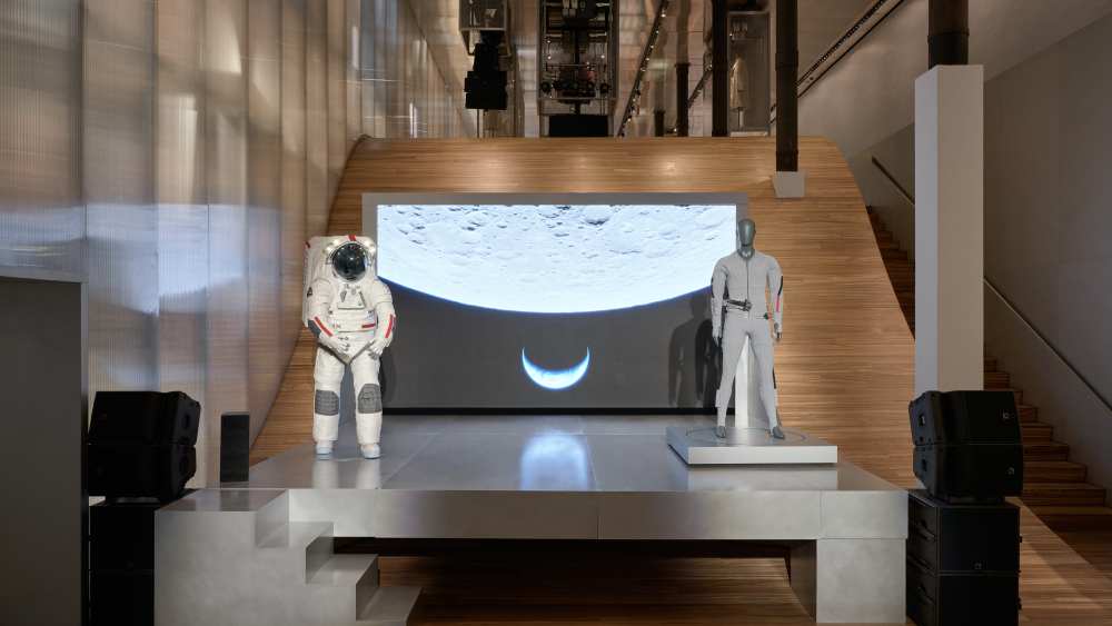 Showcasing the new inner layer lunar spacesuit at Prada's SoHo flagship, Lorenzo Bertelli spoke to WWD about the brand's legacy of boundary-pushing and its ongoing collaboration with the commercial space tech company.