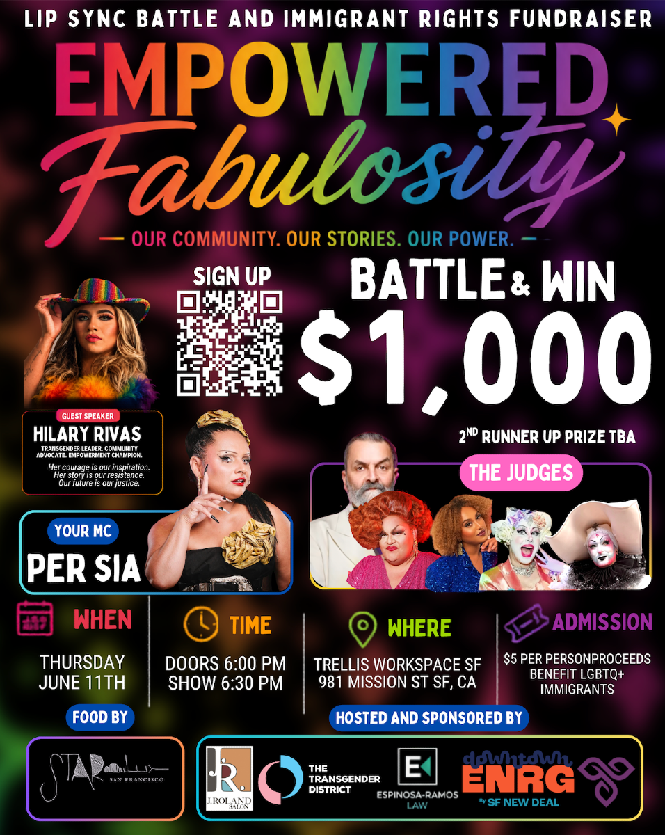 Get ready for a night of performance, community, and unapologetic joy at Empowered Fabulosity, a lip sync battle and fundraiser uplifting LGBTQ+ immigrants and celebrating the power of resistance through art, entertainment, and collective action.
Hosted in Sa…