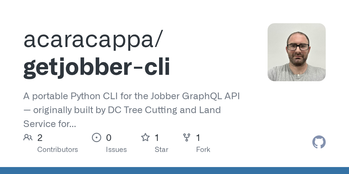 A portable Python CLI for the Jobber GraphQL API — originally built by DC Tree Cutting and Land Service for internal field-service automation.  - acaracappa/getjobber-cli